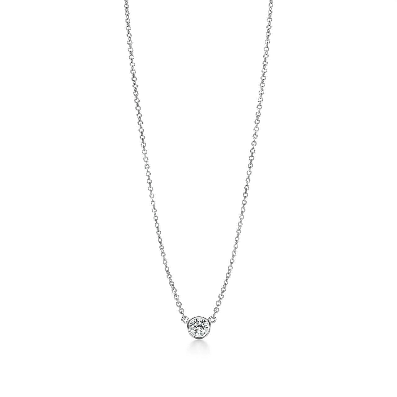 Elsa Peretti®:Diamonds by the Yard® Single Diamond Pendant in Platinum image number 0