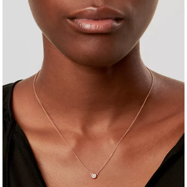 Diamonds by the Yard® Single Diamond Pendant in Yellow Gold