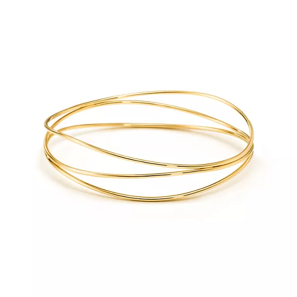 Wave Three-row Bangle 
