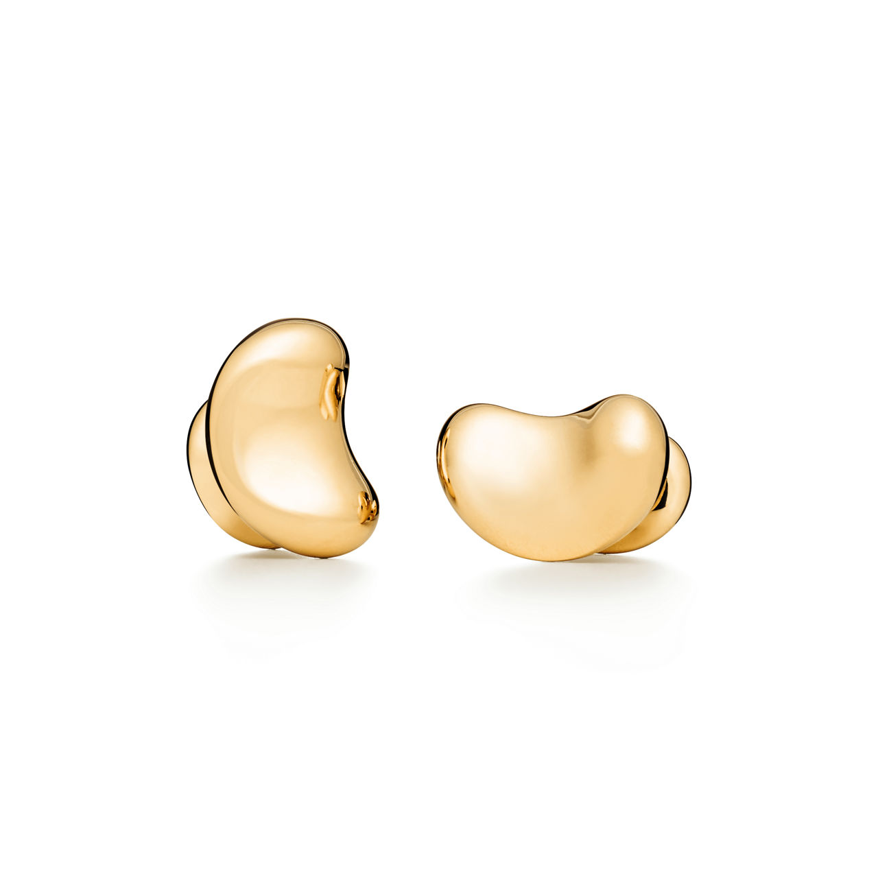 Bean® design Cuff Links in Yellow Gold, 18 mm
