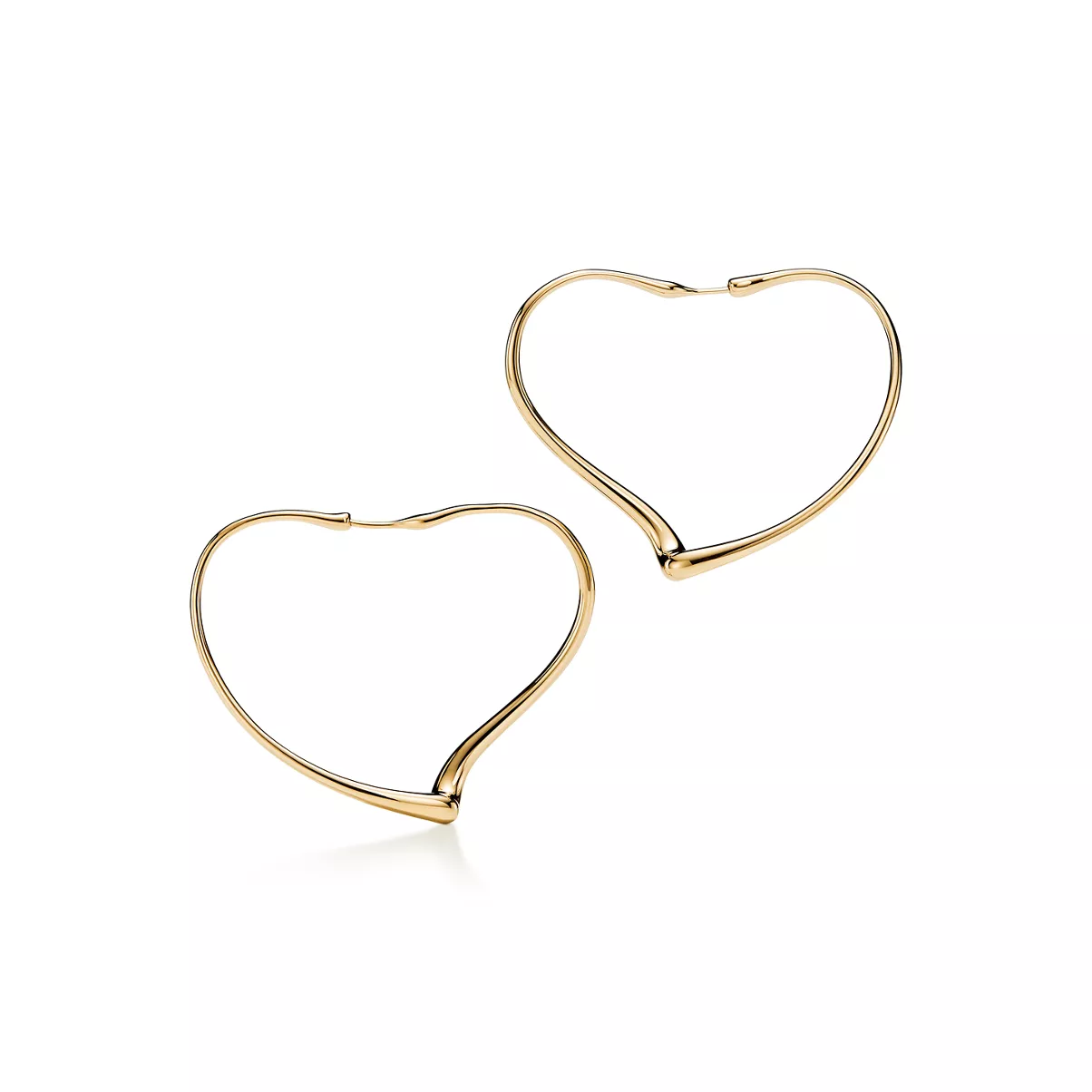 Open Heart Hoop Earrings