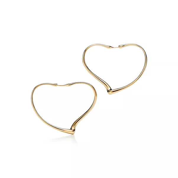 Open Heart Hoop Earrings
