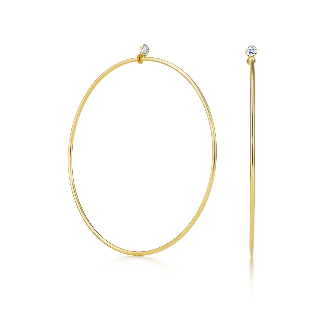 Elsa Peretti®:Diamond Hoop Earrings  image number 2