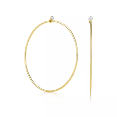 Elsa Peretti®:Diamond Hoop Earrings, 2