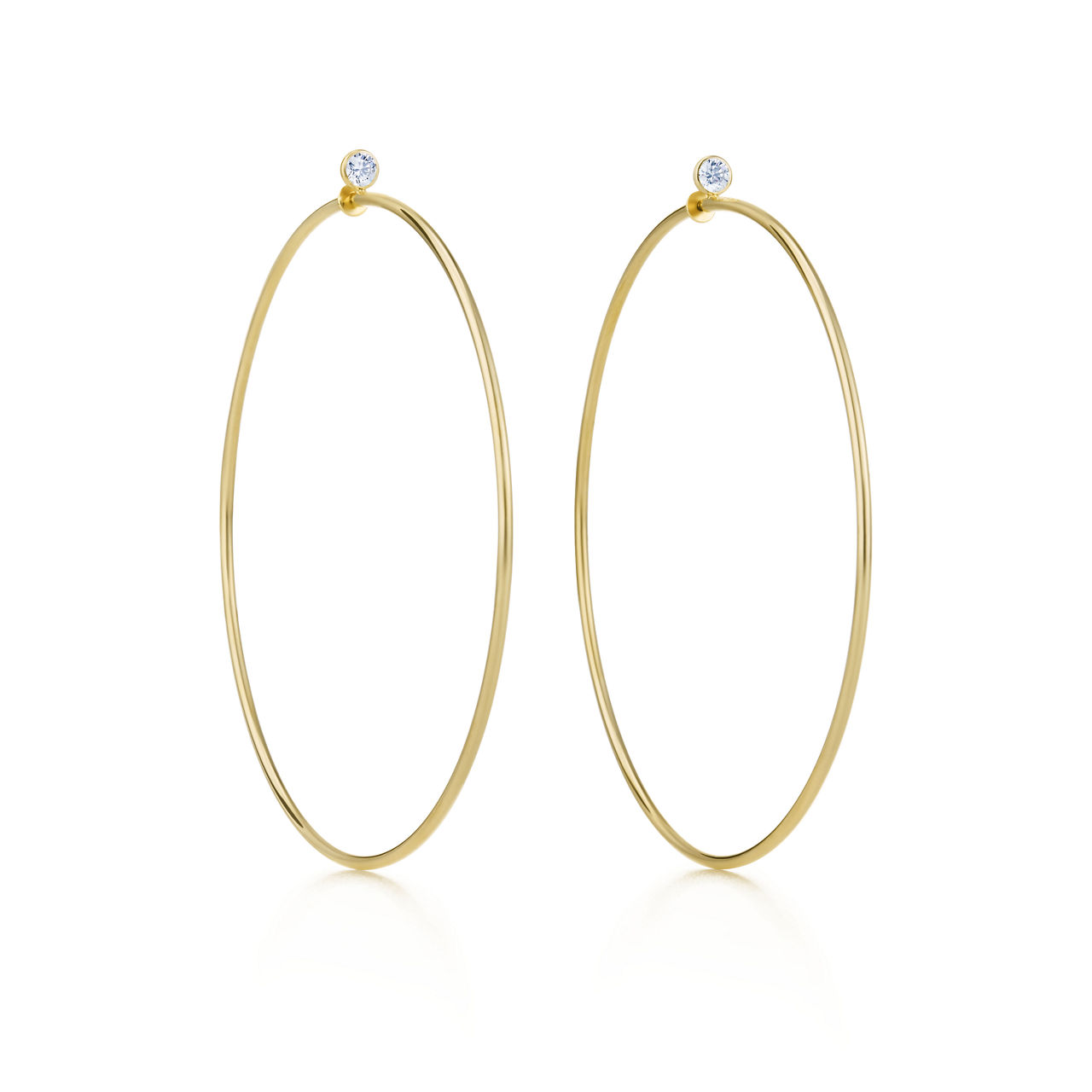 Elsa Peretti®:Diamond Hoop Earrings  image number 0