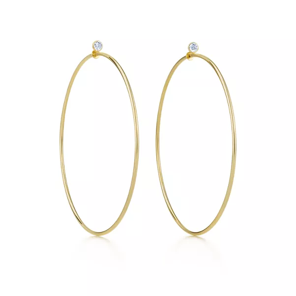 Diamond Hoop Earrings