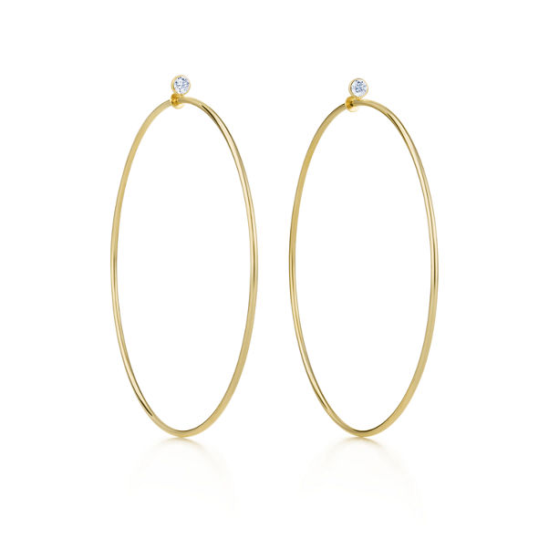 Elsa Peretti®:Diamond Hoop Earrings 