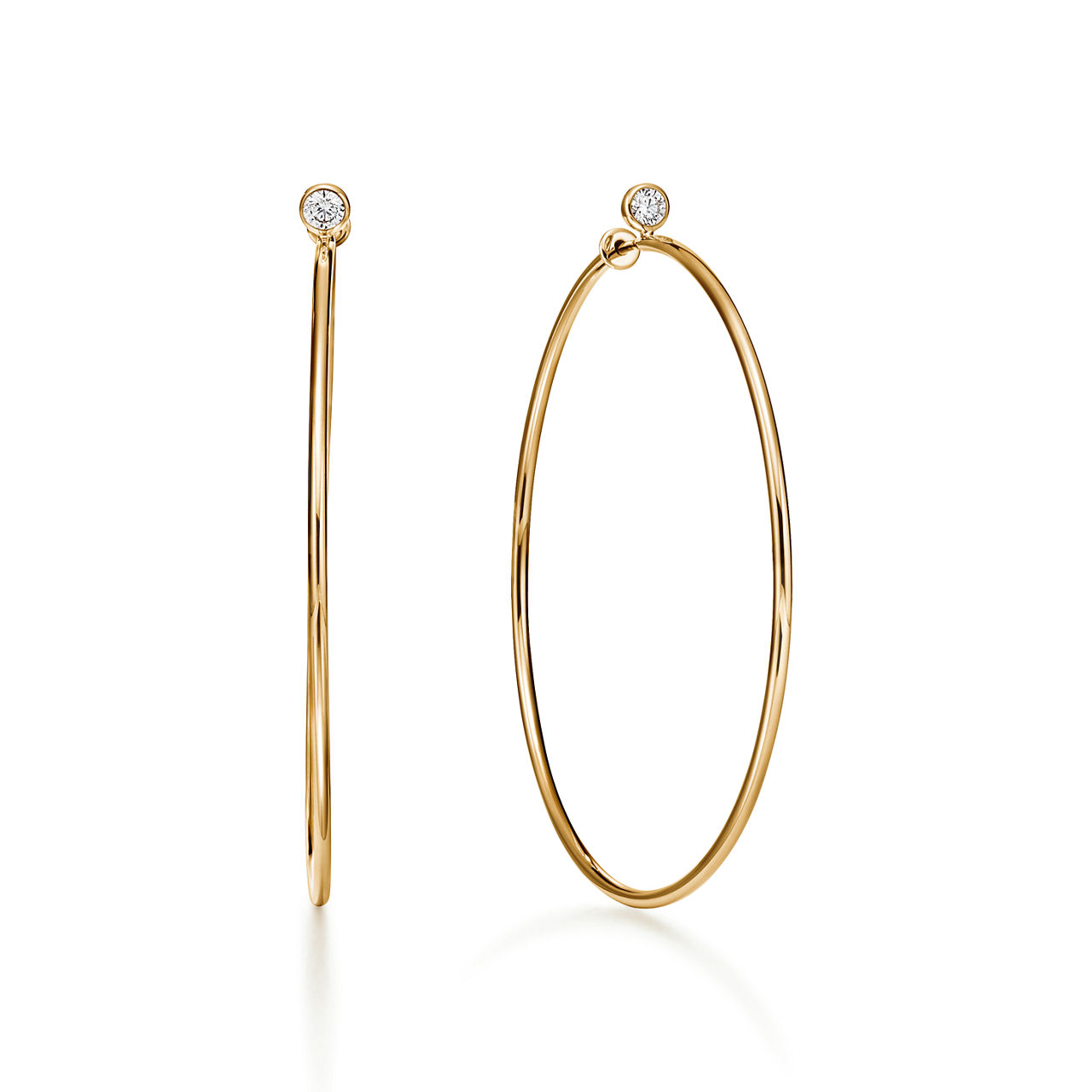 Elsa Peretti®:Diamond Hoop Earrings  image number 0