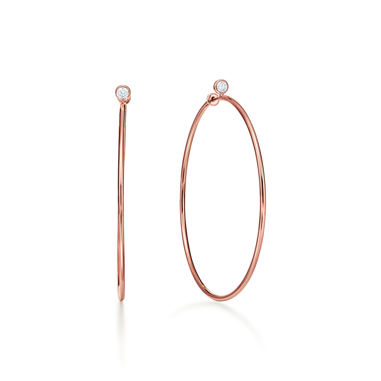 Elsa Peretti®:Diamond Hoop Earrings  image number 0