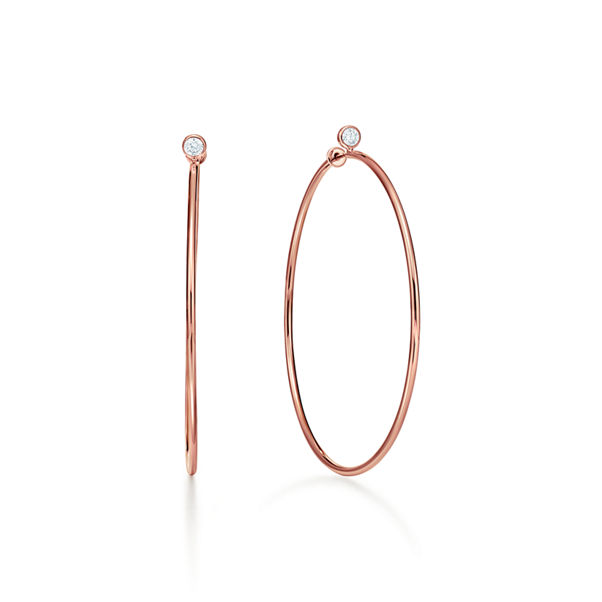 Elsa Peretti®:Diamond Hoop Earrings 