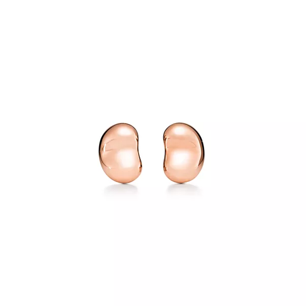 Bean Design Ohrringe in Roségold, 9 mm