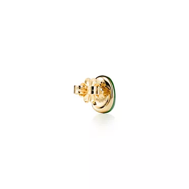 Elsa Peretti®:Bean® design Earrings in Yellow Gold with Green Nephrite Jade, 3