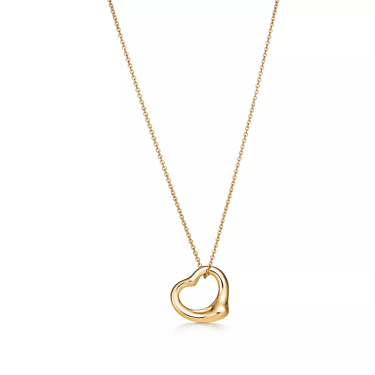 EP Open Heart Pendant w/Chain 18K 옐로우 골드 No Gemstone One Scale