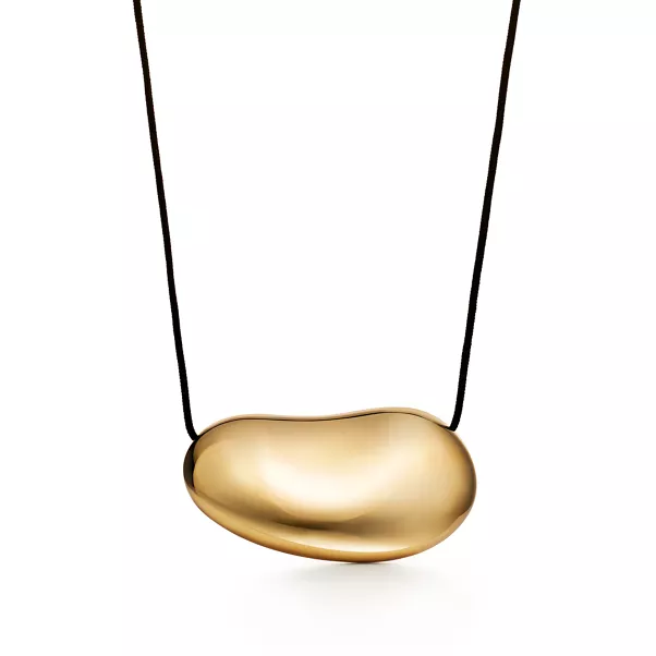 Bean® design Pendant in Yellow Gold, 50 mm
