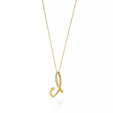 Elsa Peretti&reg;:Small Alphabet Pendant in Yellow Gold, 2