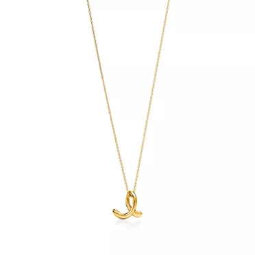 Elsa Peretti&reg;:Small Alphabet Pendant in Yellow Gold, 2