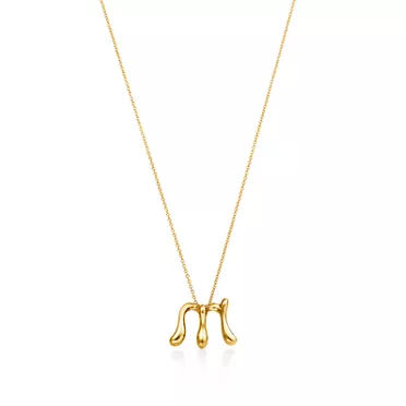 Elsa Peretti&reg;:Small Alphabet Pendant in Yellow Gold, 2