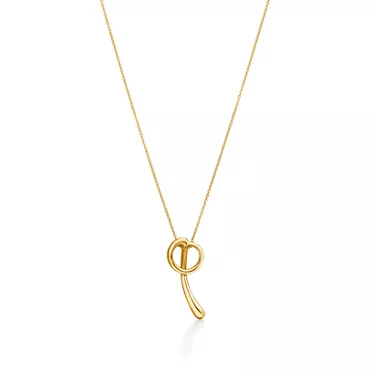 Elsa Peretti&reg;:Small Alphabet Pendant in Yellow Gold, 2