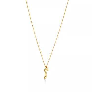 Elsa Peretti&reg;:Small Alphabet Pendant in Yellow Gold, 2