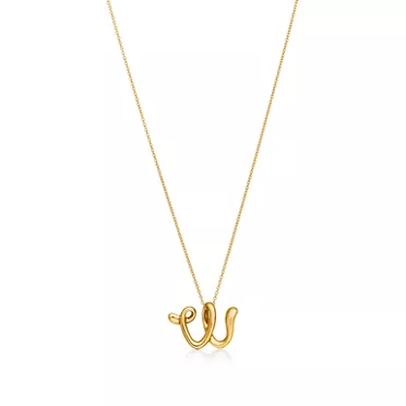 Elsa Peretti&reg;:Small Alphabet Pendant in Yellow Gold, 2