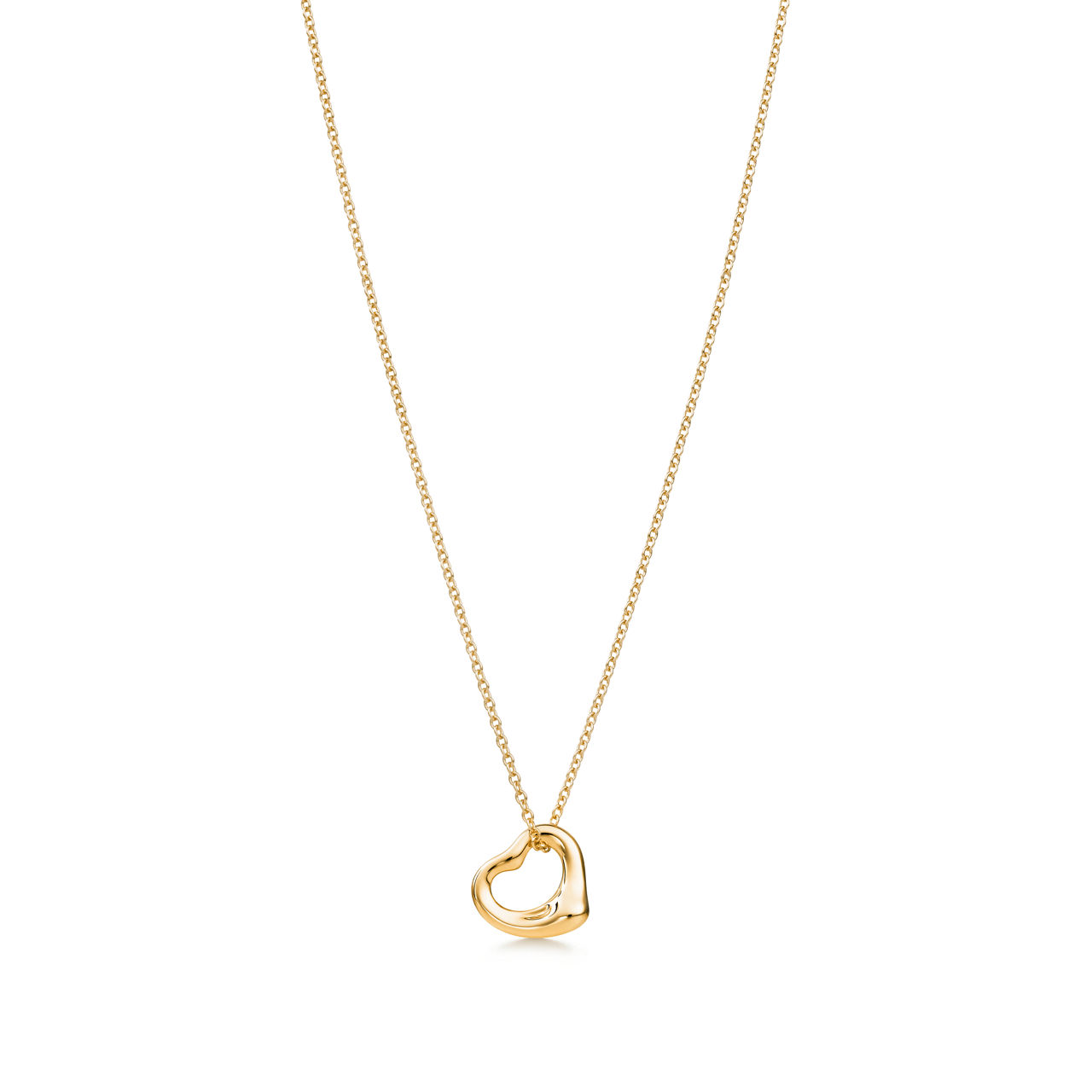 Elsa Peretti®:Open Heart Pendant in Yellow Gold, 11 mm image number 0