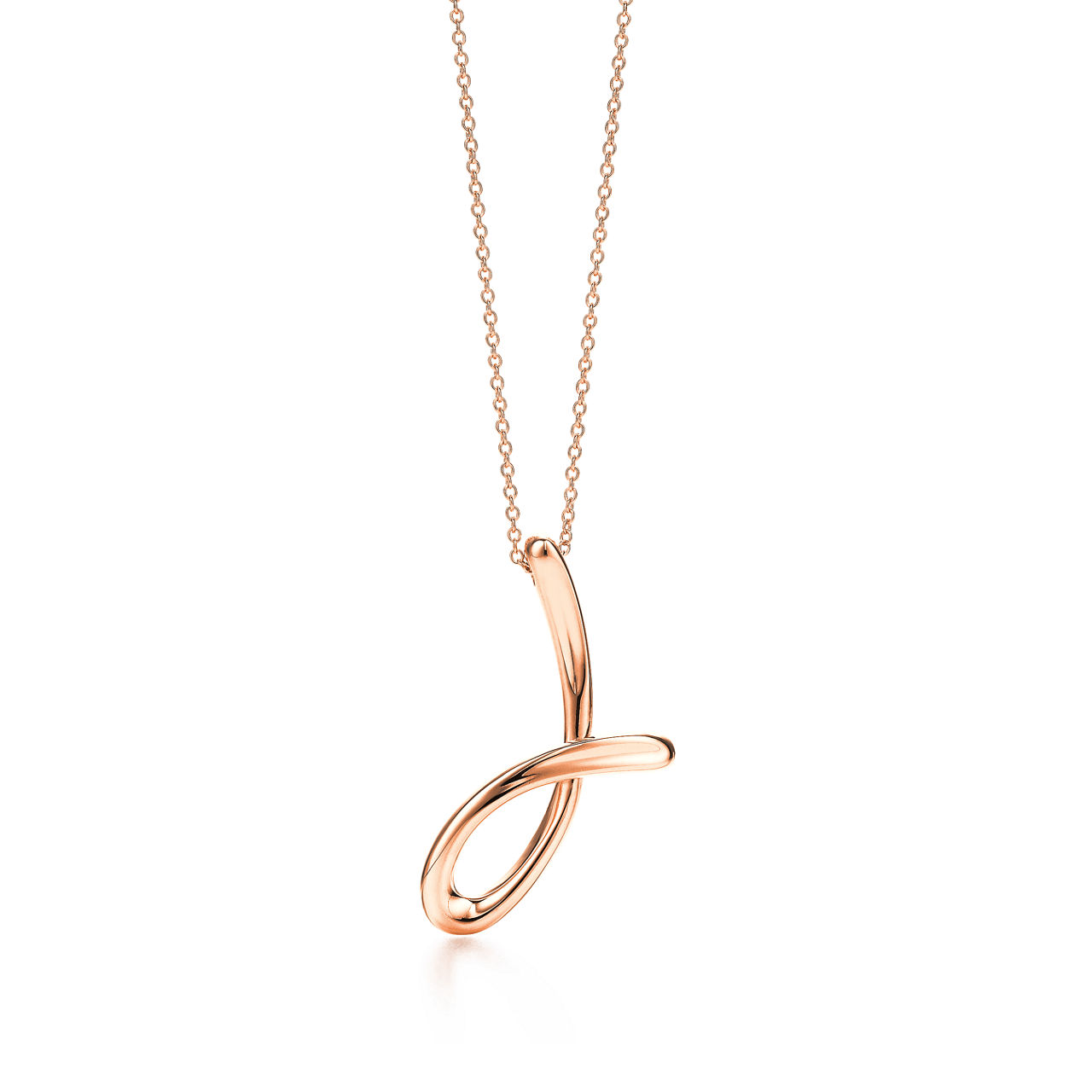 Colgante Alphabet mini de oro rosa