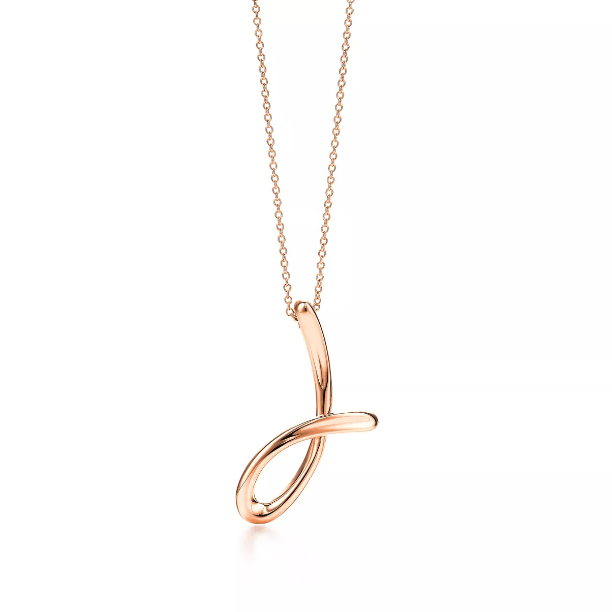Mini Alphabet Pendant in Rose Gold