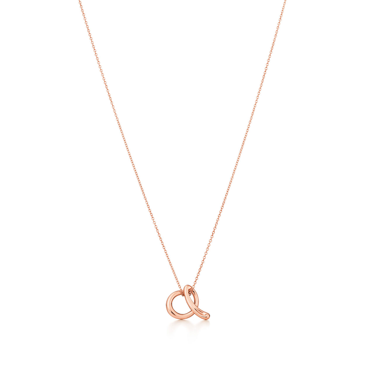 Elsa Peretti®:Alphabet Letter A Pendant in Rose Gold, Mini image number 0