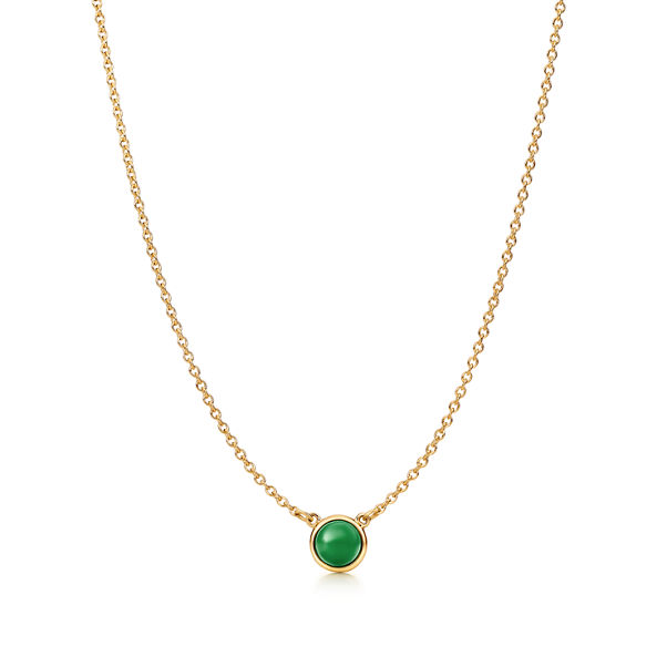 Elsa Peretti®:Color by the Yard Green Jade Pendant in Yellow Gold