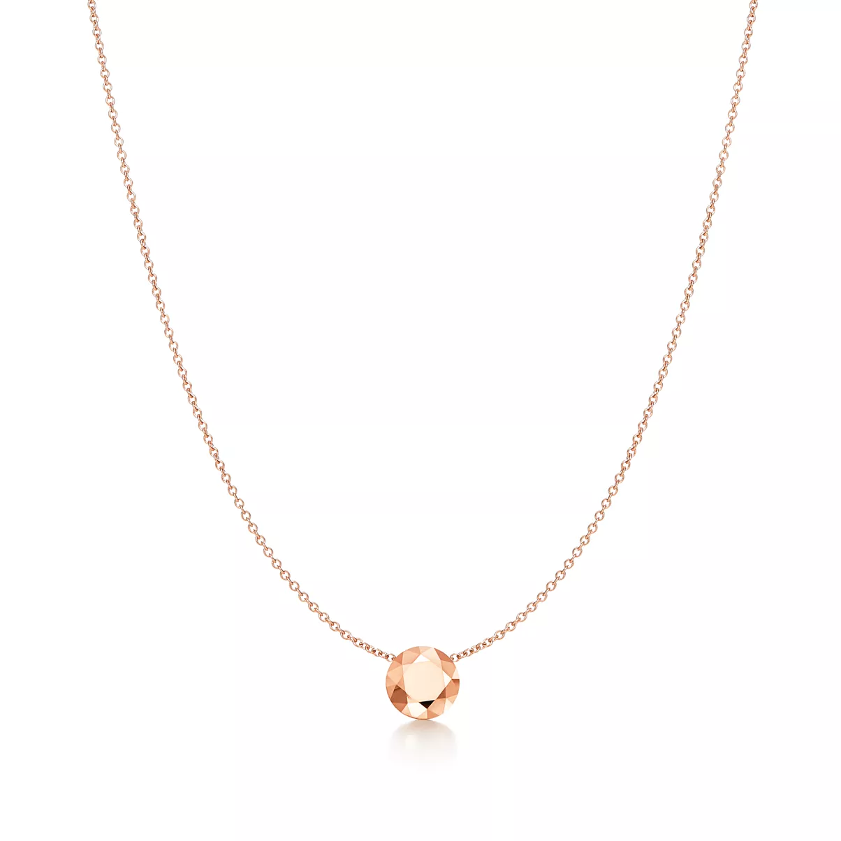 2 Carat Faceted Pendant in Rose Gold