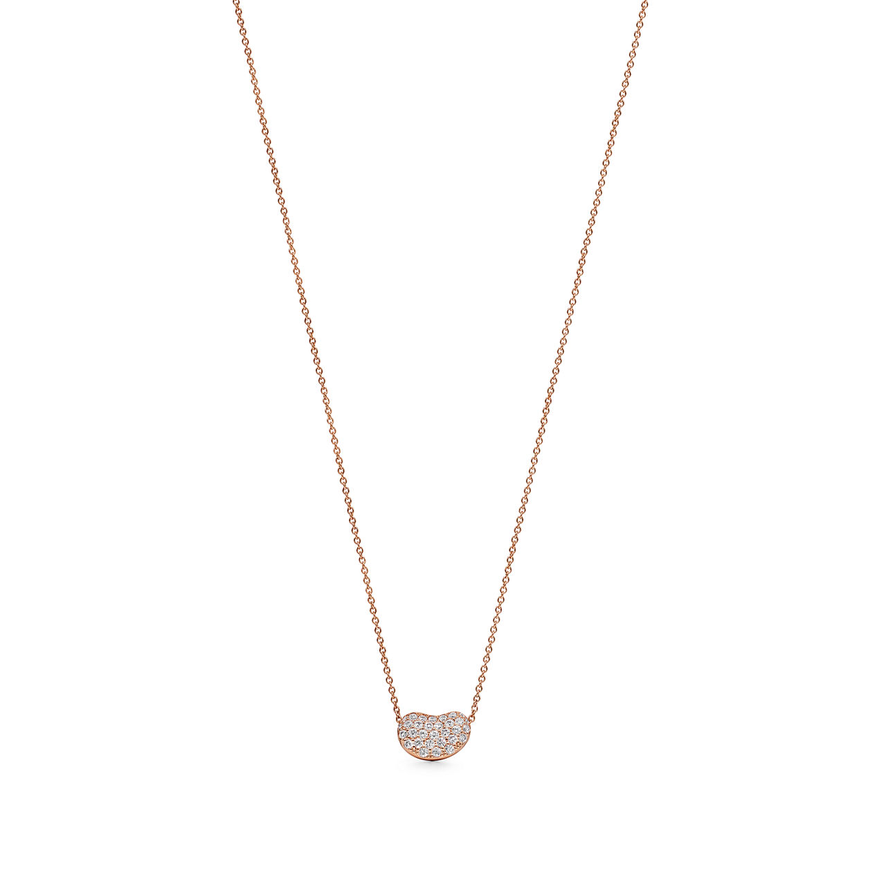 Pendente in oro rosa con diamanti, 12 mm