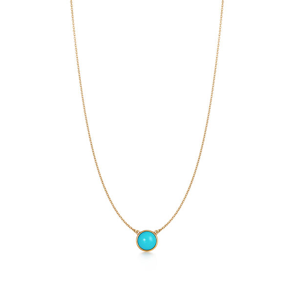 Elsa Peretti®:Color by the Yard Turquoise Pendant in Yellow Gold