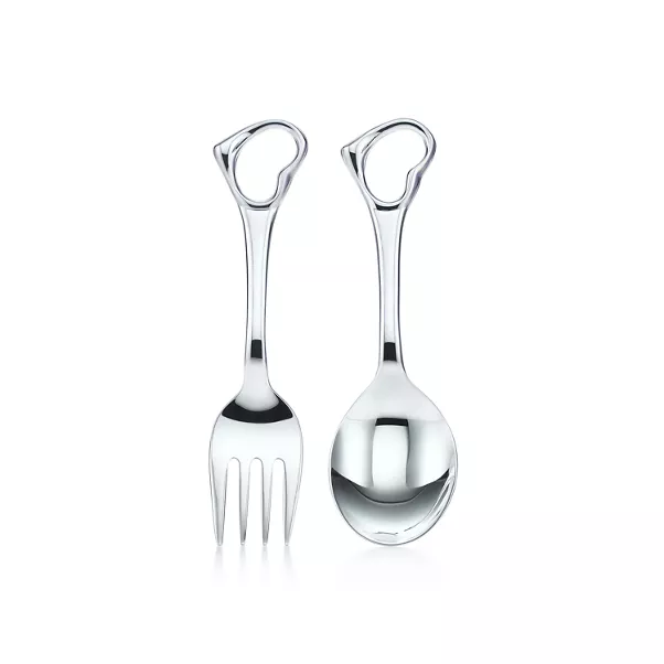 Open Heart Fork and Spoon Baby Set 