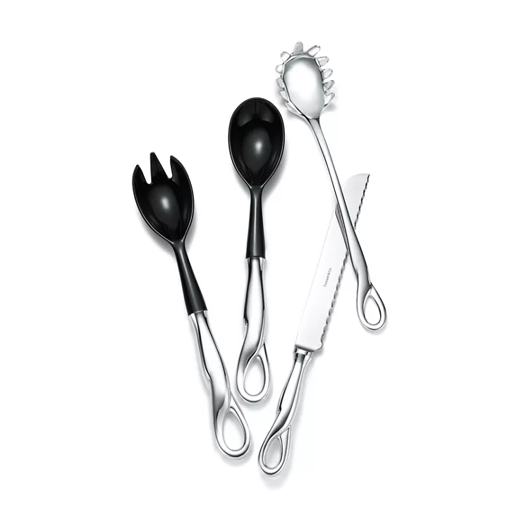 Elsa Peretti®:Padova™ Salad Serving Spoon in Sterling Silver and Resin, 1
