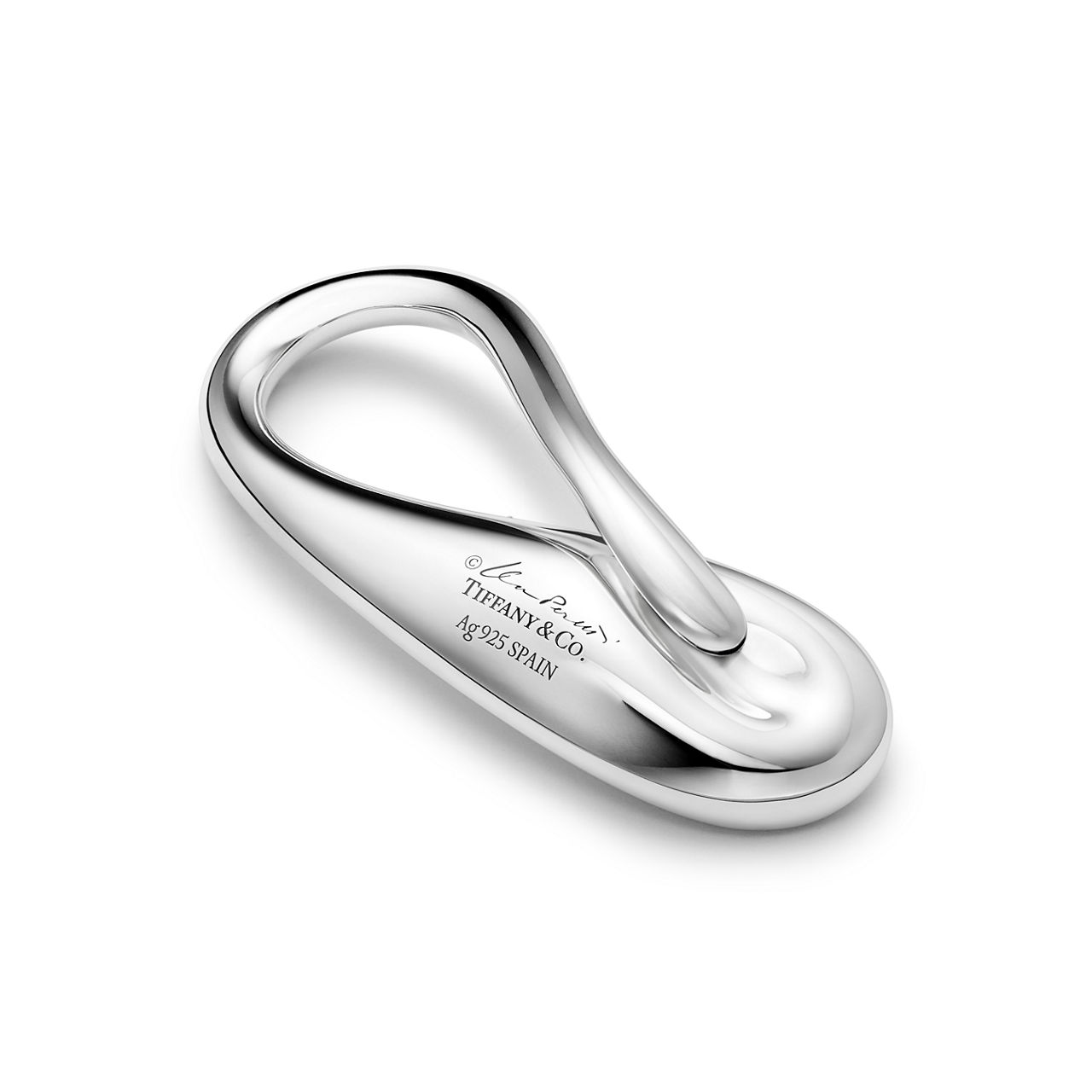 Llavero Teardrop en plata de ley