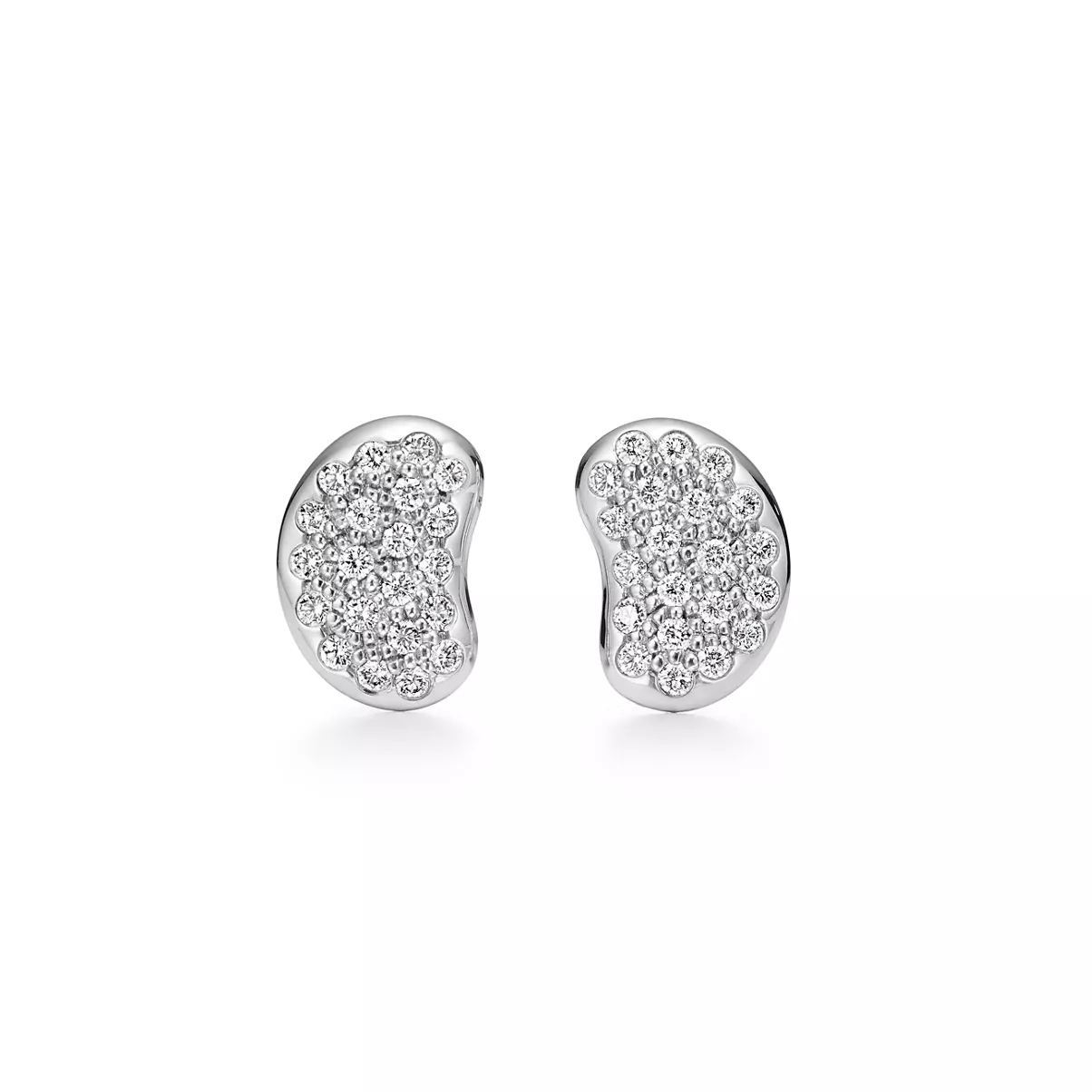 Orecchini in platino con diamanti, 9&nbsp;mm