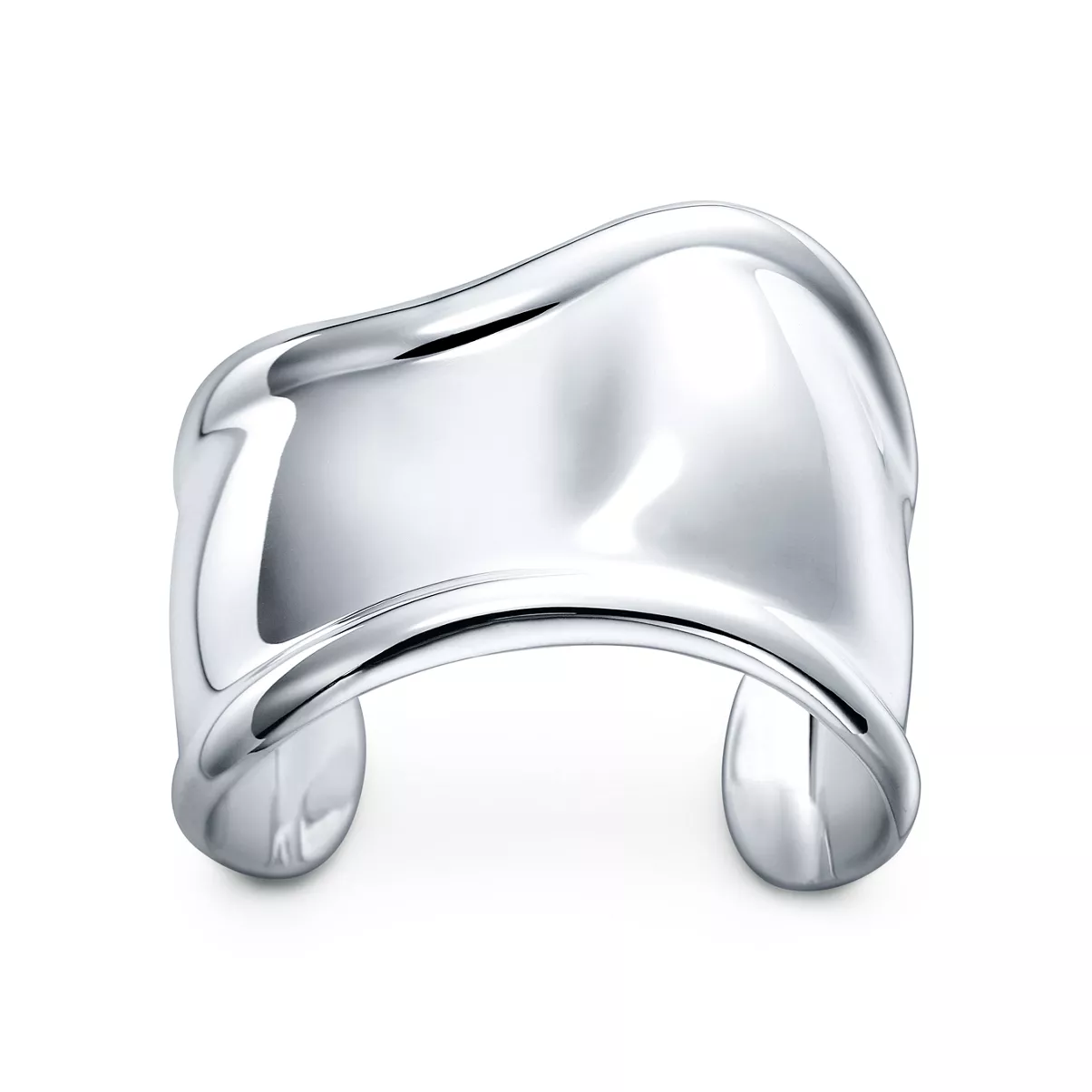 Small Bone Cuff in Sterling Silver, 43 mm Wide