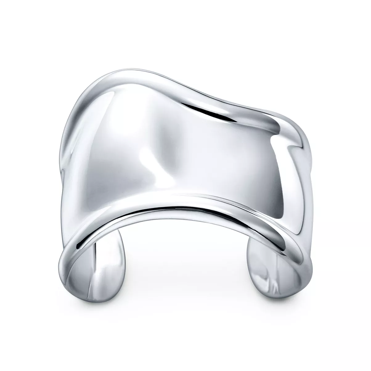Small Bone Cuff in Sterling Silver, 43 mm Wide