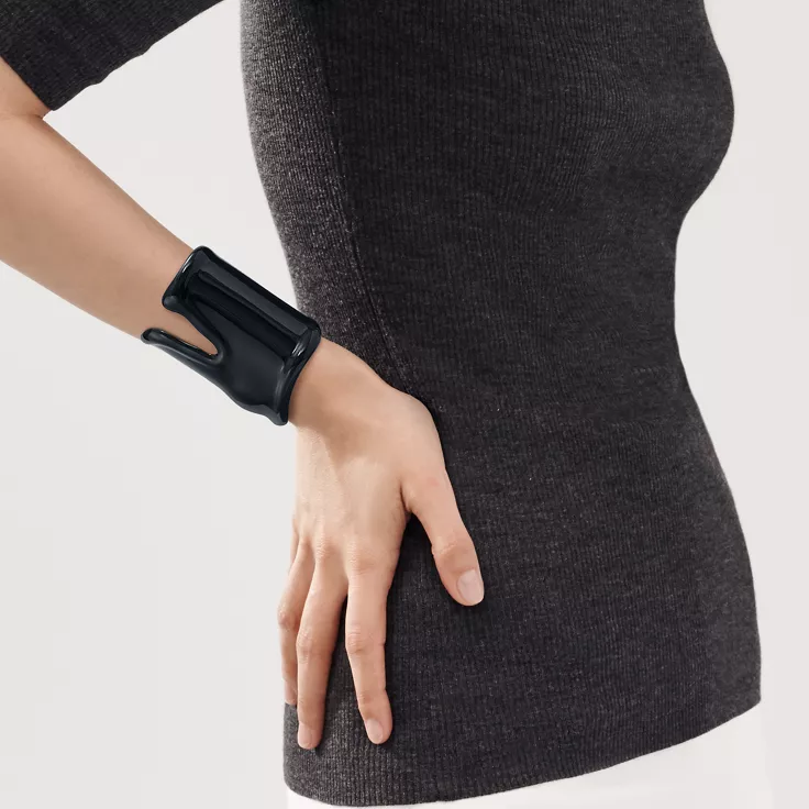 Elsa Peretti®:Large Bone Cuff in Black Finish over Copper, 1