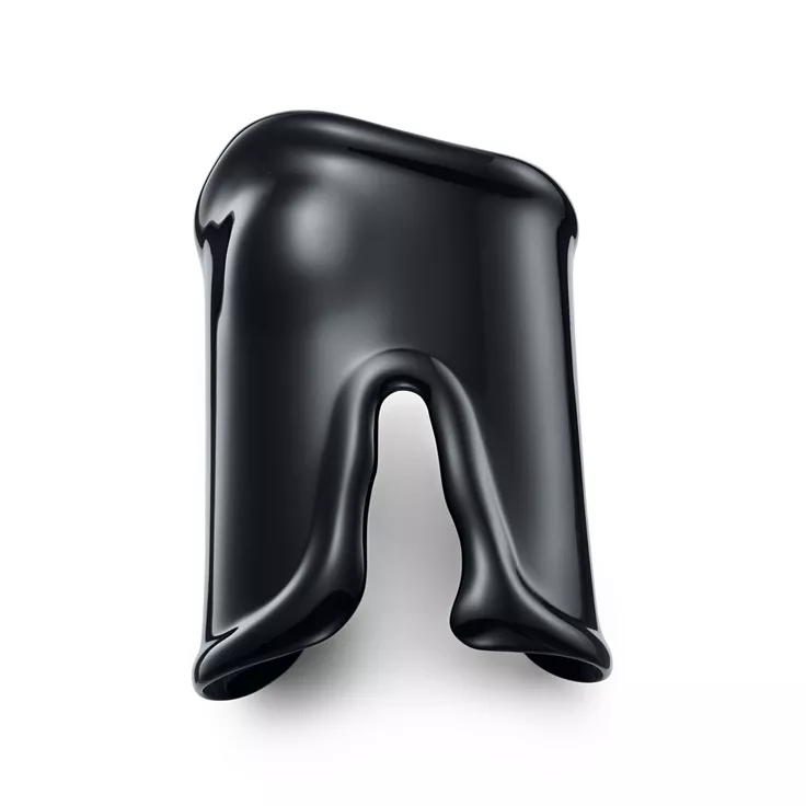 Elsa Peretti&reg;:Large Bone Cuff in Black Finish over Copper, 95 mm Wide, 4