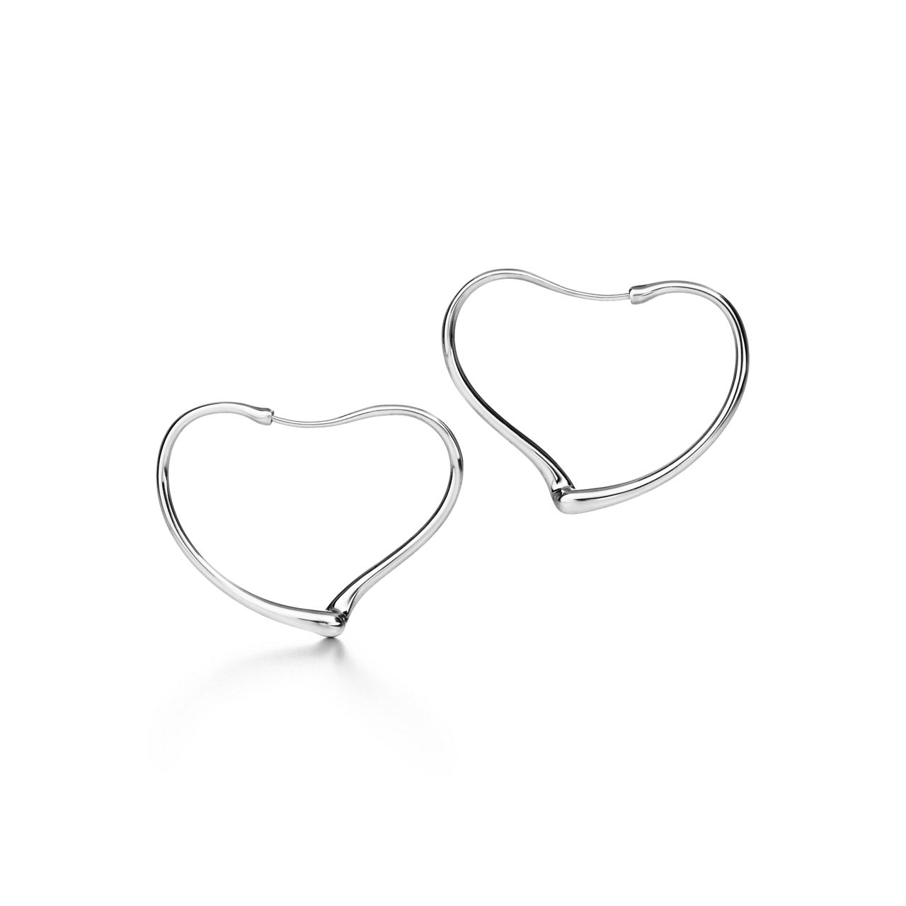 Open Heart Hoop Earrings 