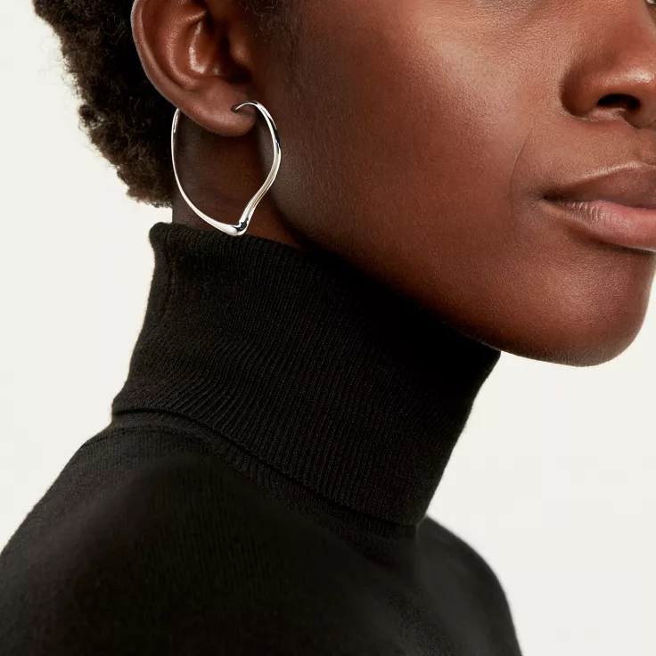 Elsa Peretti®:Open Heart Hoop Earrings, 1