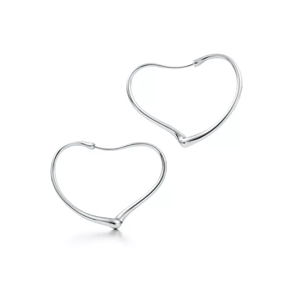 Open Heart Hoop Earrings