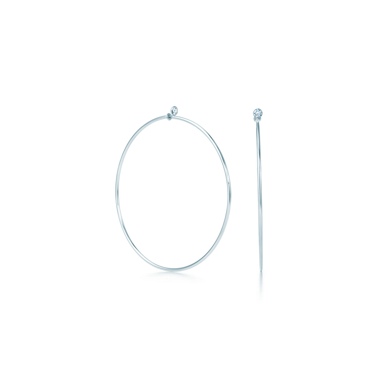 Elsa Peretti®:Diamond Hoop Earrings  image number 0