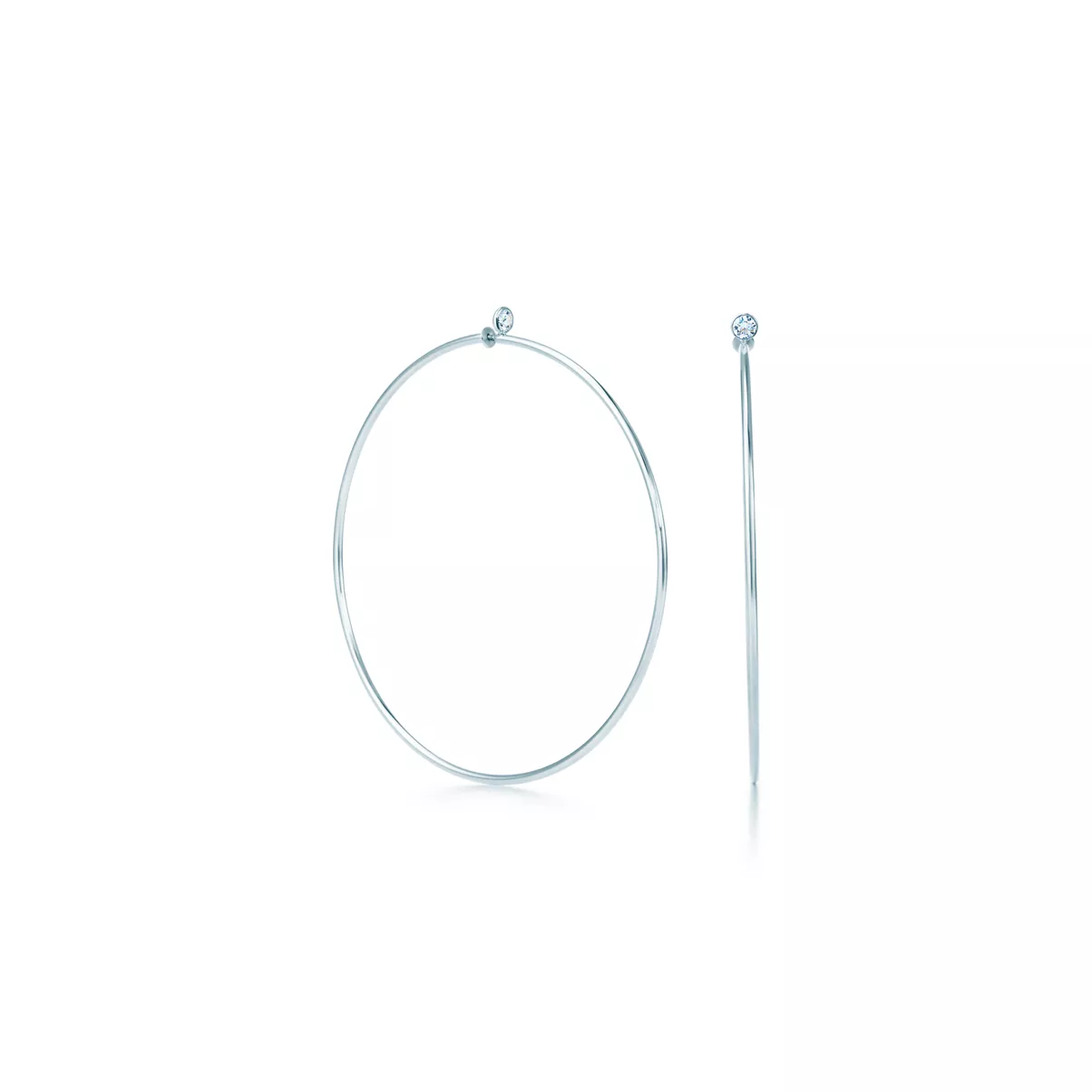 Diamond Hoop Earrings 