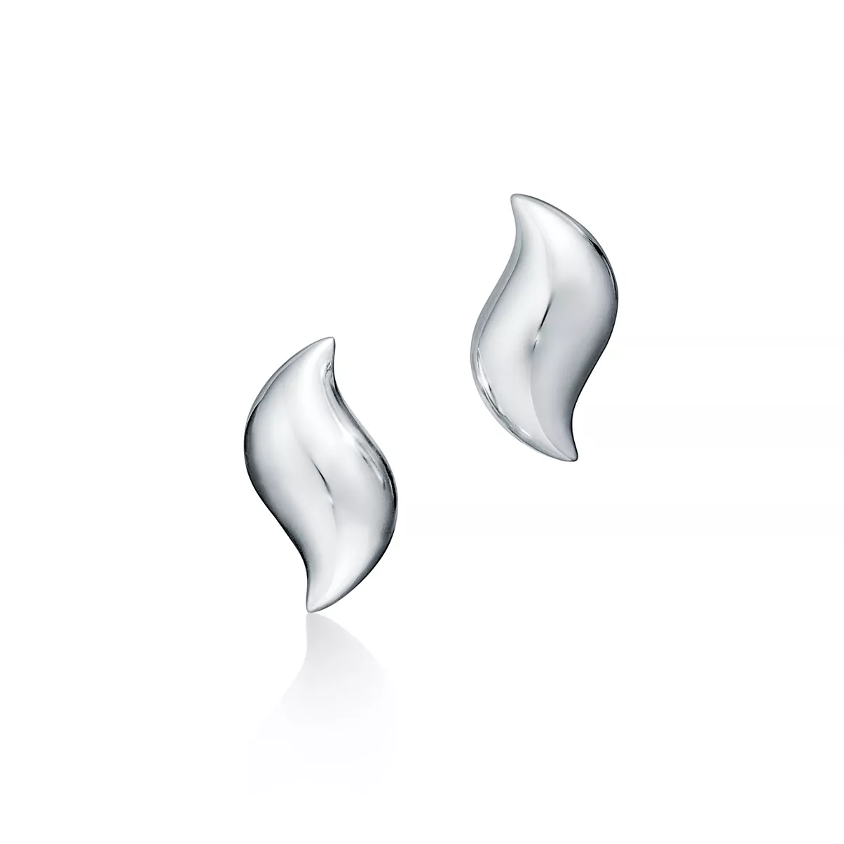 Feather Stud Earrings in Sterling Silver