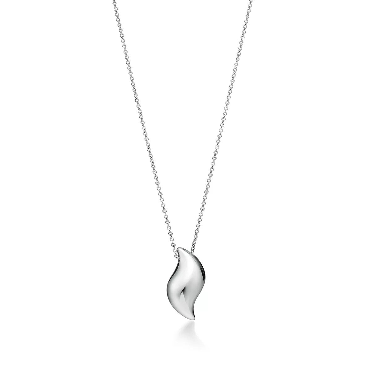 Anh&auml;nger im Federdesign in Sterlingsilber