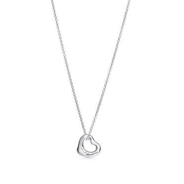 Elsa Peretti®:Open Heart Pendant in Silver, 11 mm, 2