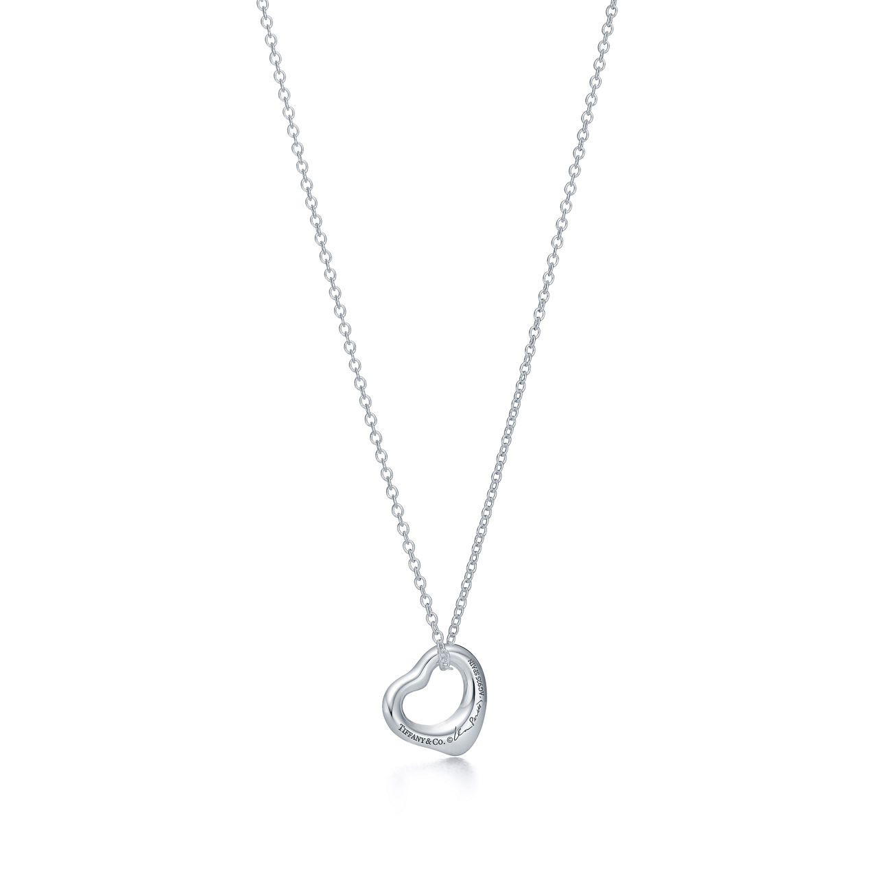 Elsa Peretti®:Open Heart Pendant in Silver, 11 mm image number 3