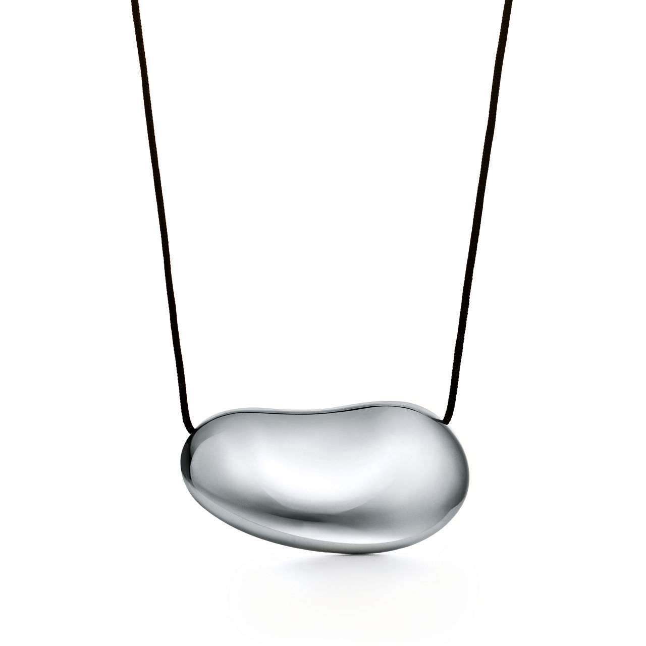 Elsa Peretti®:Bean design Pendant in Sterling Silver, 50 mm image number 0